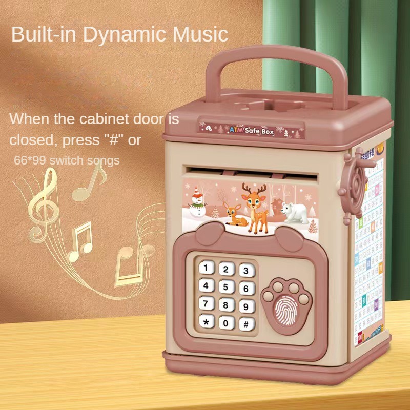 Money Box with Fingerprint Pig - Coin Operated Kiddie Ride ulasan dan harga